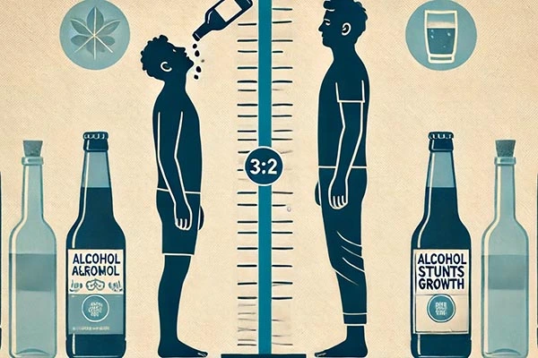 Does alcohol stunt growth?