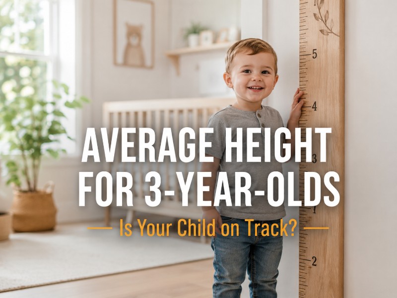 What's the average height of a 3 year-old child?
